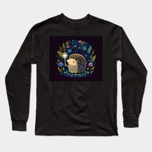 Hedgehog Fairy Tale Scene Long Sleeve T-Shirt